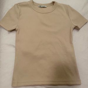 Zara basic beige top